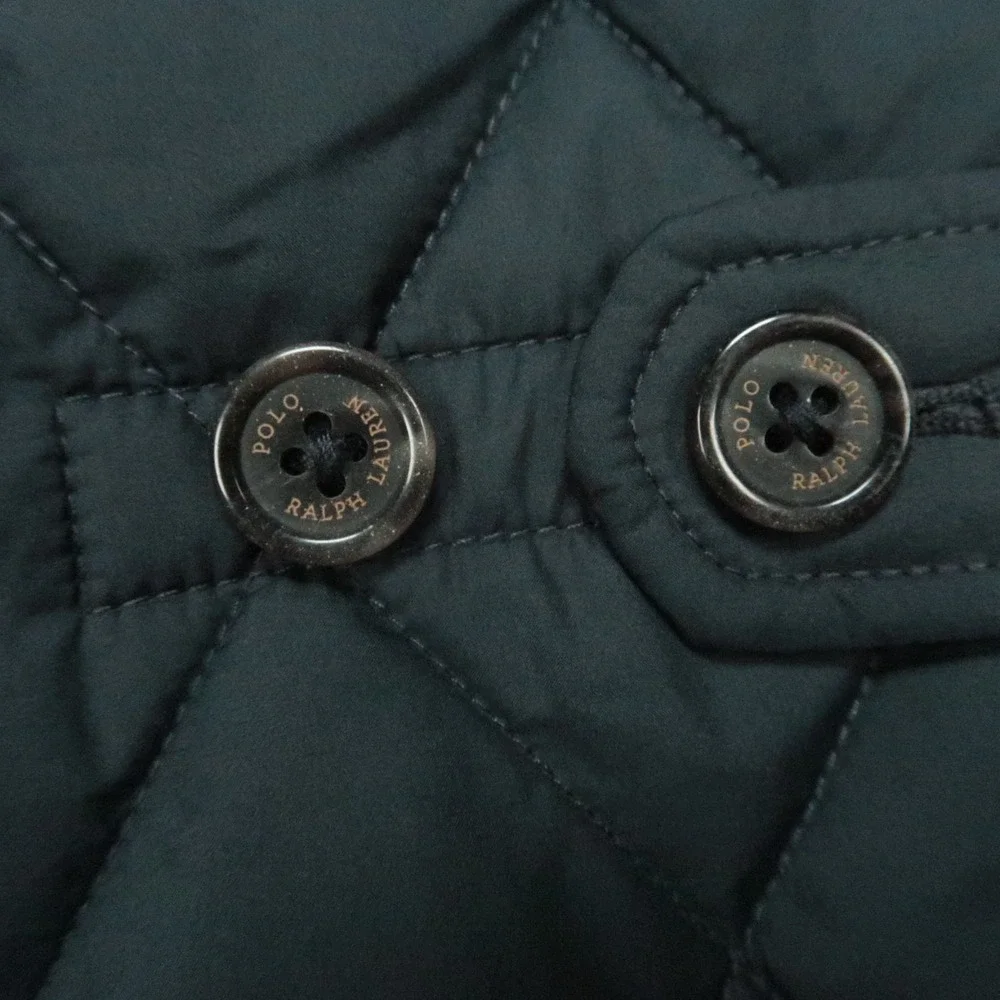 Polo Ralph Lauren Vest Mens XL Blue‎ Diamond Quilted Insulated Full Zip Pockets